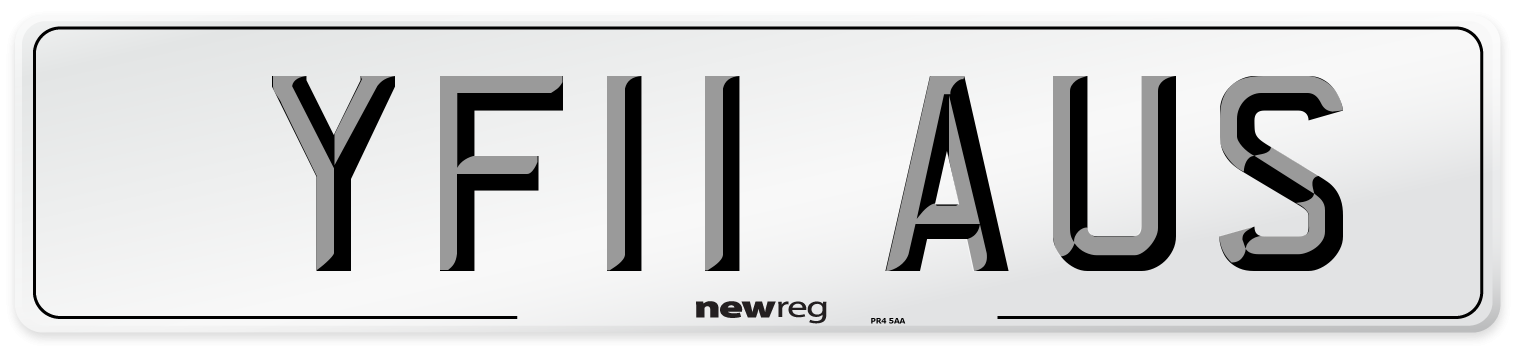 YF11 AUS Number Plate from New Reg